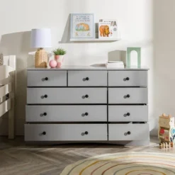 Lauren Classic Transitional 9 Drawer Dresser Storage - Saracina Home