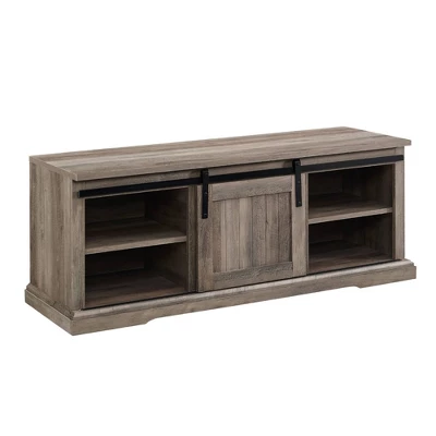 48" Transitional Sliding Door Wood And Metal Bench - Saracina Home - Image 15