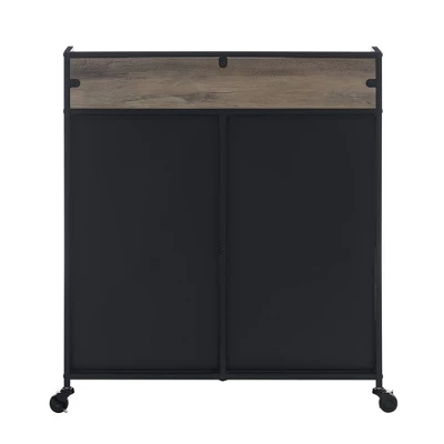 Urban Industrial Metal Mesh Bar Cart With Wheels - Saracina Home - Image 5