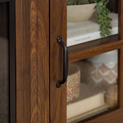 Tasi Transitional Farmhouse Glass Window Pane Door With Electric Fireplace TV Stand For TVs Up To 80" - Saracina Home - Image 8