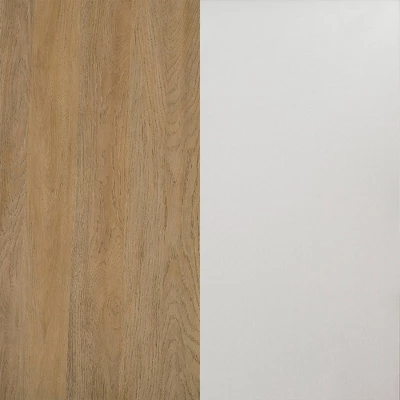 Modern 2 Door TV Stand For TVs Up To 65" Solid White/Coastal Oak/White - Saracina Home - Image 9