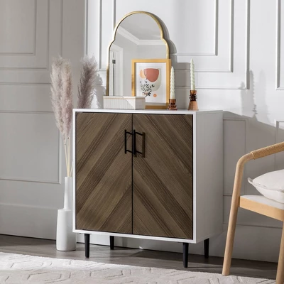 Angelo Modern Bookmatch Accent Cabinet - Saracina Home