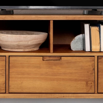 Cara Mid-Century Modern 3 Drawer TV Stand For TVs Up To 65" - Saracina Home - Image 11