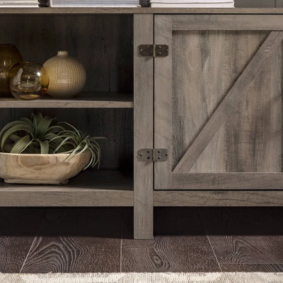 2 Door Farmhouse Highboy TV Stand For TVs Up To 65" Gray Wash - Saracina Home - Image 8