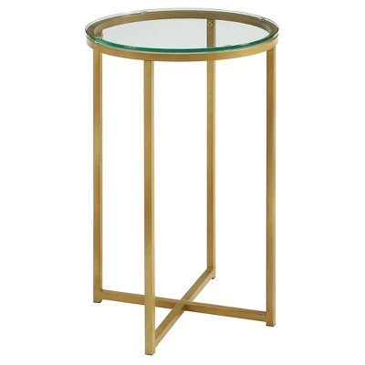 Vivian Glam X Leg Round Side Table - Saracina Home - Image 6