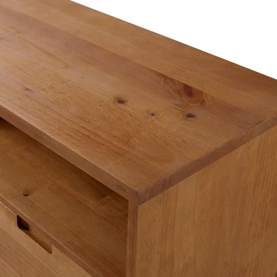 Cara Mid-Century Modern 3 Drawer TV Stand For TVs Up To 65" - Saracina Home - Image 6