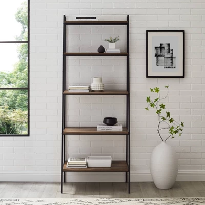 72" Open Storage Ladder Bookshelf - Saracina Home - Image 3