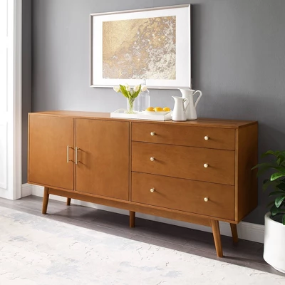 70" Mid-century Modern 3 Drawer And 2 Door Sideboard - Saracina Home - Image 2