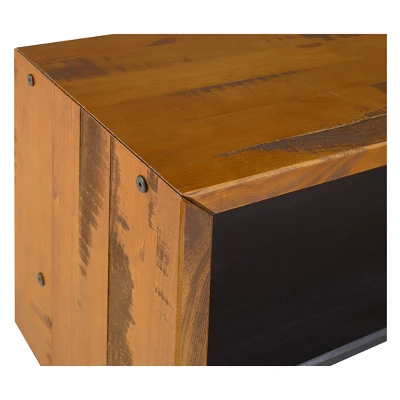 58" Solid Rustic Reclaimed Wood Entry Bench - Saracina Home - Image 2