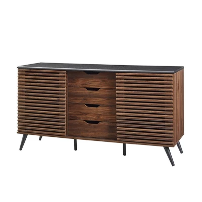 Alvita Boho Slatted Siding Door Sideboard - Saracina Home - Image 5
