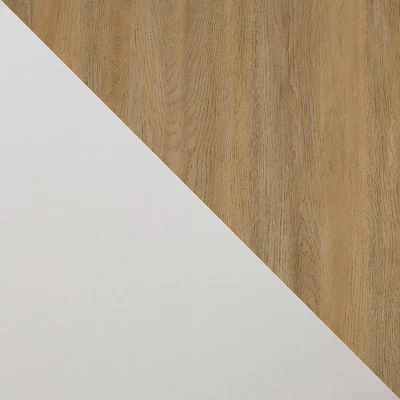 Modern 2 Door TV Stand For TVs Up To 65" Solid White/Coastal Oak/White - Saracina Home - Image 8