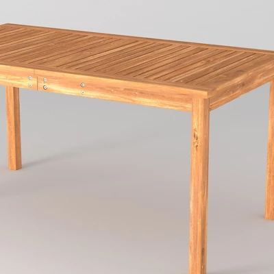 Acacia Wood Patio Simple Rectangle Dining Table - Saracina Home - Image 13