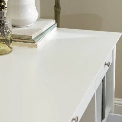 Home Office Deluxe Storage Computer Desk White - Saracina Home - Image 2