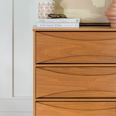 Mid-Century Modern Contoured 5 Drawer Chest Of Drawers - Saracina Home - Image 7