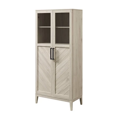 68" Boho Modern Tall Storage Wood Cabinet - Saracina Home - Image 16