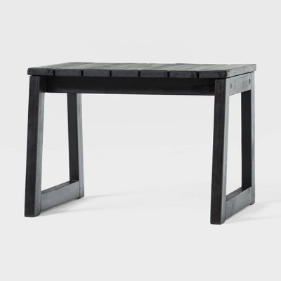 Saracina Home Modern Slatted Rectangle Outdoor Acacia Accent Table - Image 3