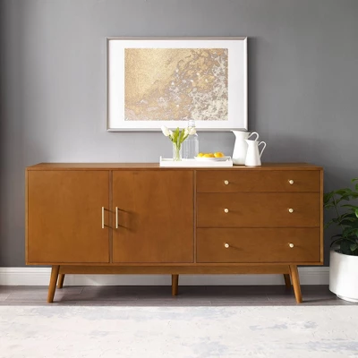 70" Mid-century Modern 3 Drawer And 2 Door Sideboard - Saracina Home - Image 3