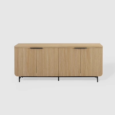 Modern 4 Door Reeded Sideboard - Saracina Home - Image 2