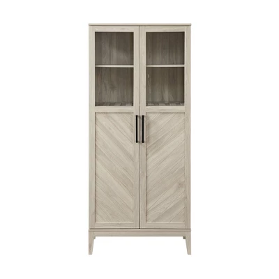 68" Boho Modern Tall Storage Wood Cabinet - Saracina Home - Image 2