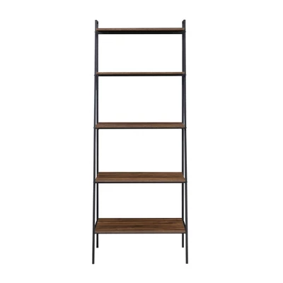72" Open Storage Ladder Bookshelf - Saracina Home - Image 9