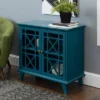 Versatile Fretwork Accent Storage Cabinet Blue - Saracina Home