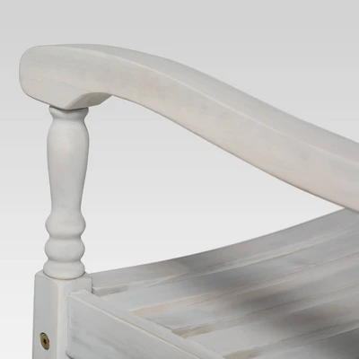 Bamberg Transitional Acacia Wood Outdoor Rocking Chair - Saracina Home - Image 6