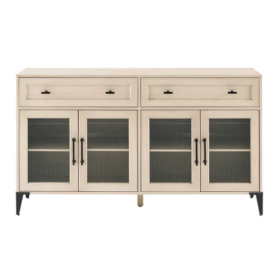 4 Door Reeded Glass Storage Sideboard - Saracina Home - Image 6
