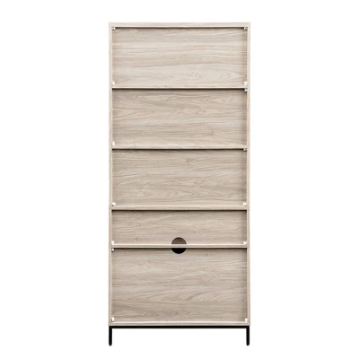 64.12" Orin Modern 2 Door Bookshelf Hutch - Saracina Home - Image 4