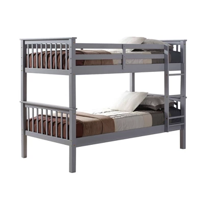 Twin Over Twin Solid Wood Mission Design Bunk Bed - Saracina Home - Image 9