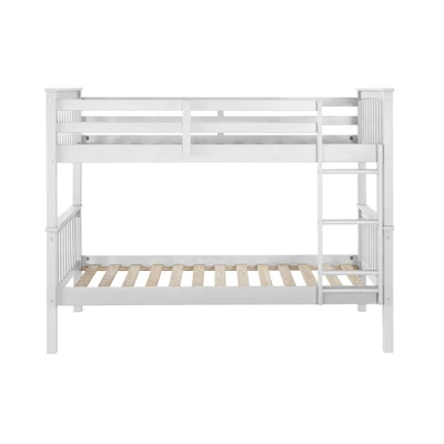Twin Over Twin Solid Wood Mission Design Bunk Bed - Saracina Home - Image 2