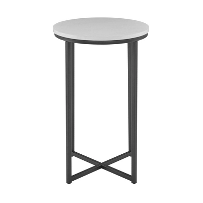 Vivian Glam X Leg Round Side Table - Saracina Home - Image 3