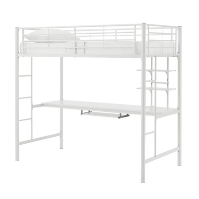 Full Analise Metal Loft Bed With Wood Desk - Saracina Home - Image 2