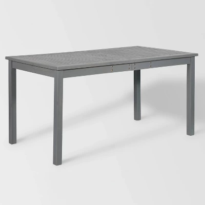 Acacia Wood Patio Simple Rectangle Dining Table - Saracina Home - Image 20