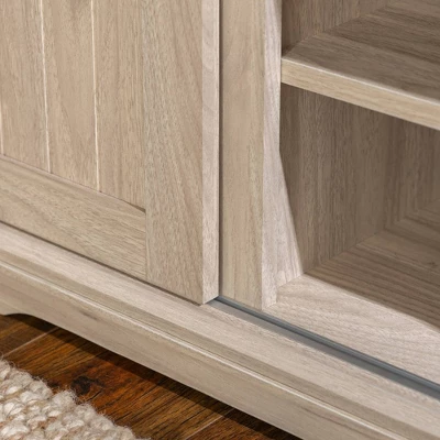 48" Transitional Sliding Door Wood And Metal Bench - Saracina Home - Image 12