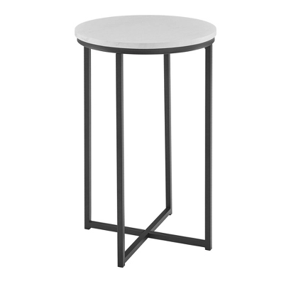 Vivian Glam X Leg Round Side Table - Saracina Home - Image 2