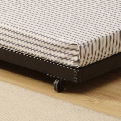 Twin Roll Out Trundle Bed Frame Black – Saracina Home - Image 4