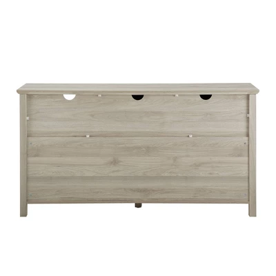 58" Diagonal Grooved Door Sideboard With Open Storage - Saracina Home - Image 5